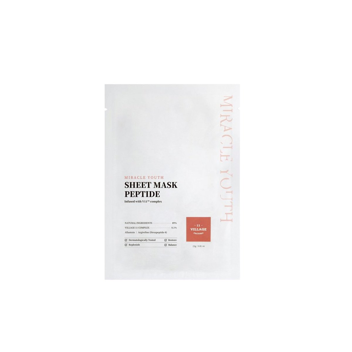 Miracle Youth sheet mask peptide 23 gr