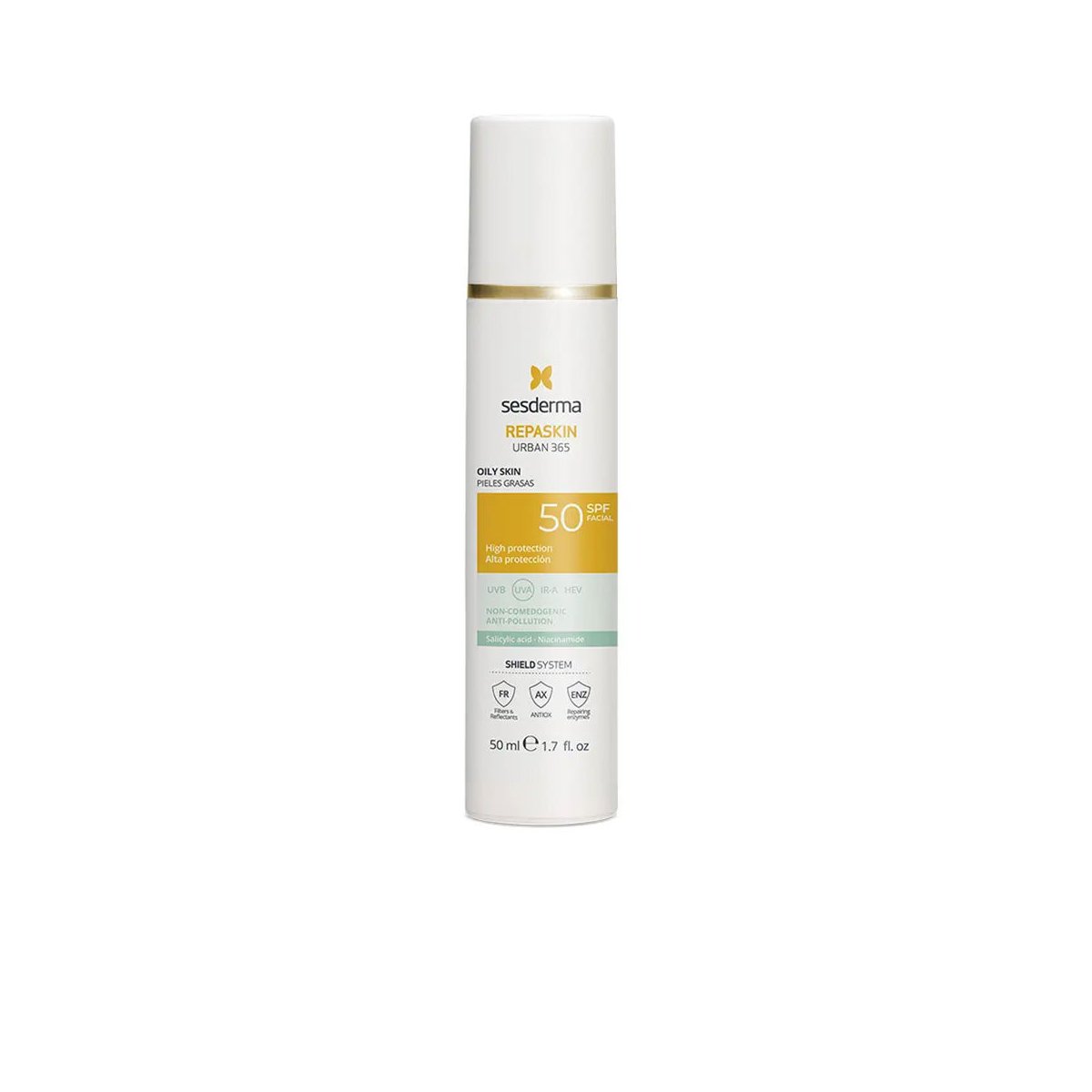 Repaskin Urban 365 fotoprotector pieles grasas Spf50 50 ml