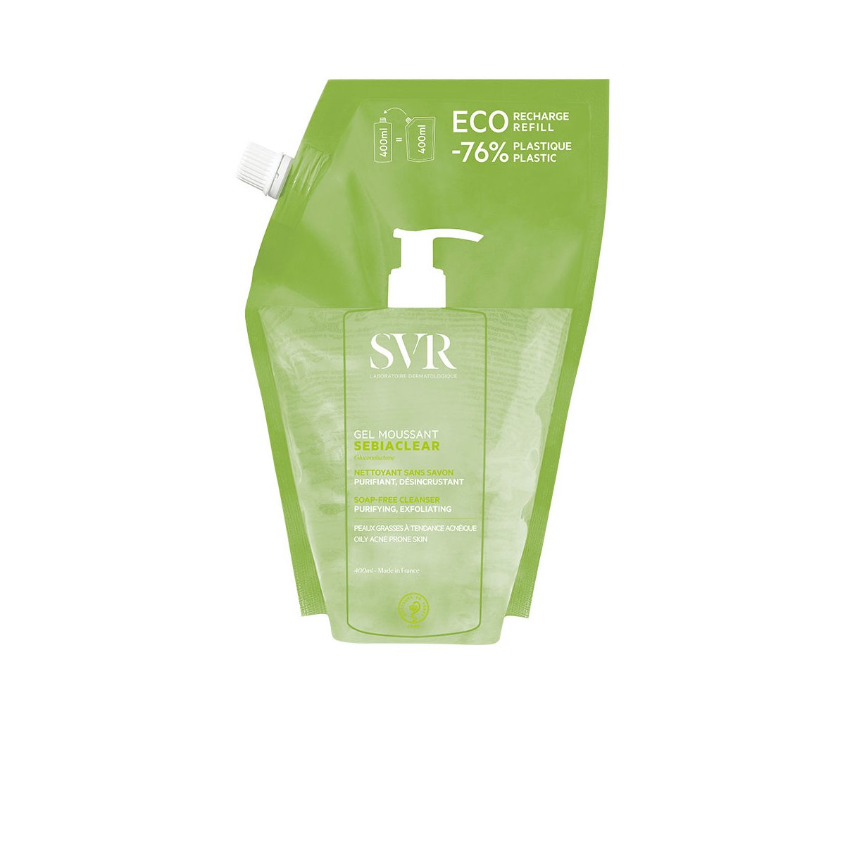 Sebiaclear gel moussant refill 400 ml