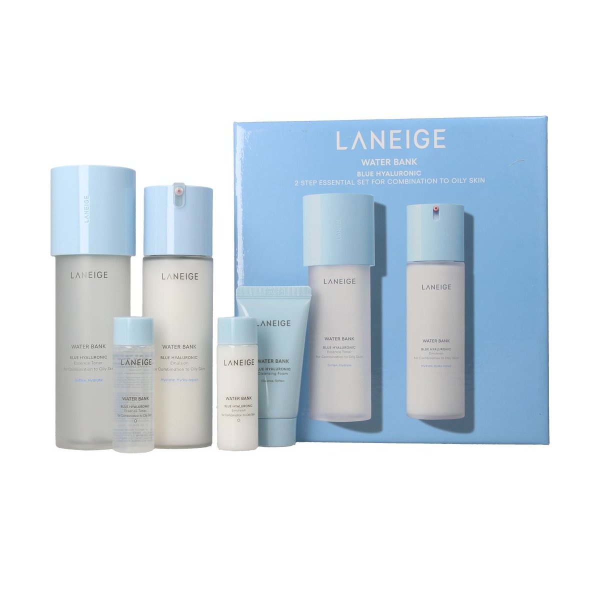 Water Bank Ha Blue Essential Oily Skin Estuche 5 pz
