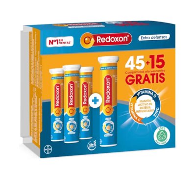 Redoxon Extra Defensas comprimidos efervescentes 45 + 15 60 u