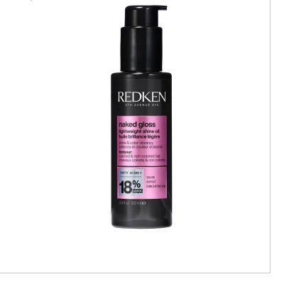 Naked Gloss aceite ultraligero brillo efecto espejo y protección térmica 100 ml