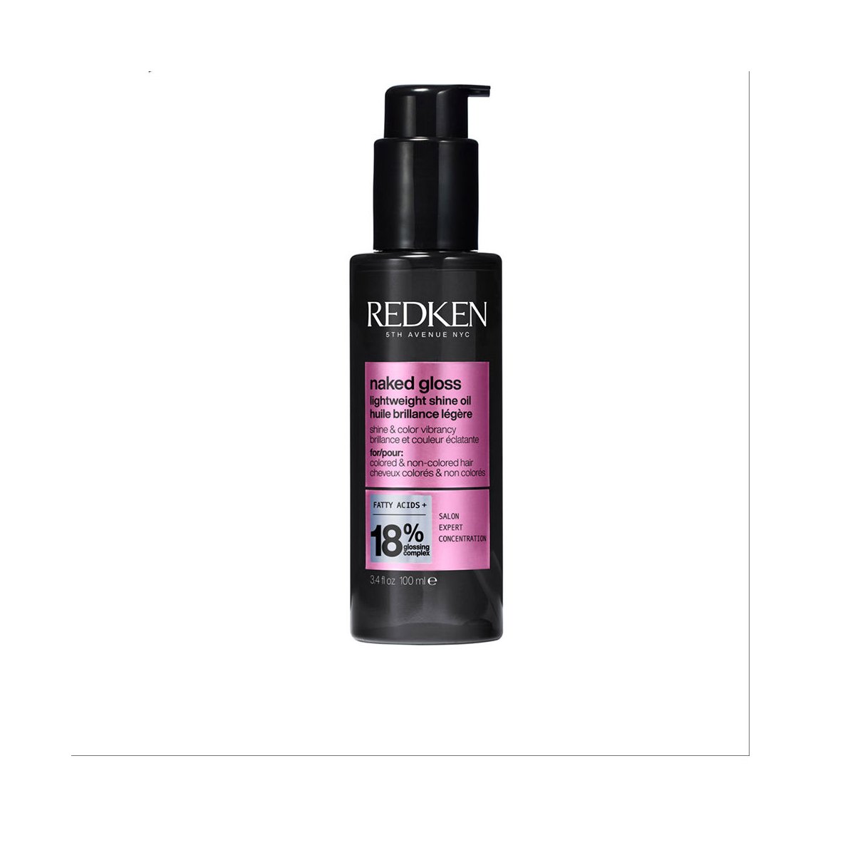 Naked Gloss aceite ultraligero brillo efecto espejo y protección térmica 100 ml