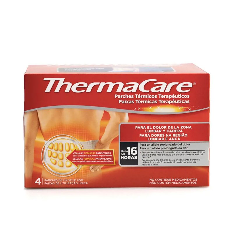 Thermacare lumbar cadera parches térmicos 4 u