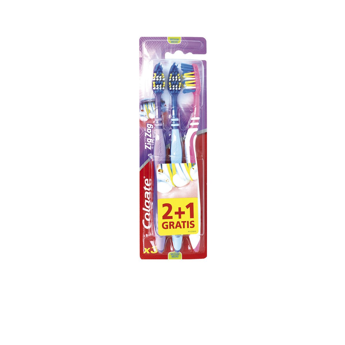 Zig Zag cepillo dientes medium 3 u