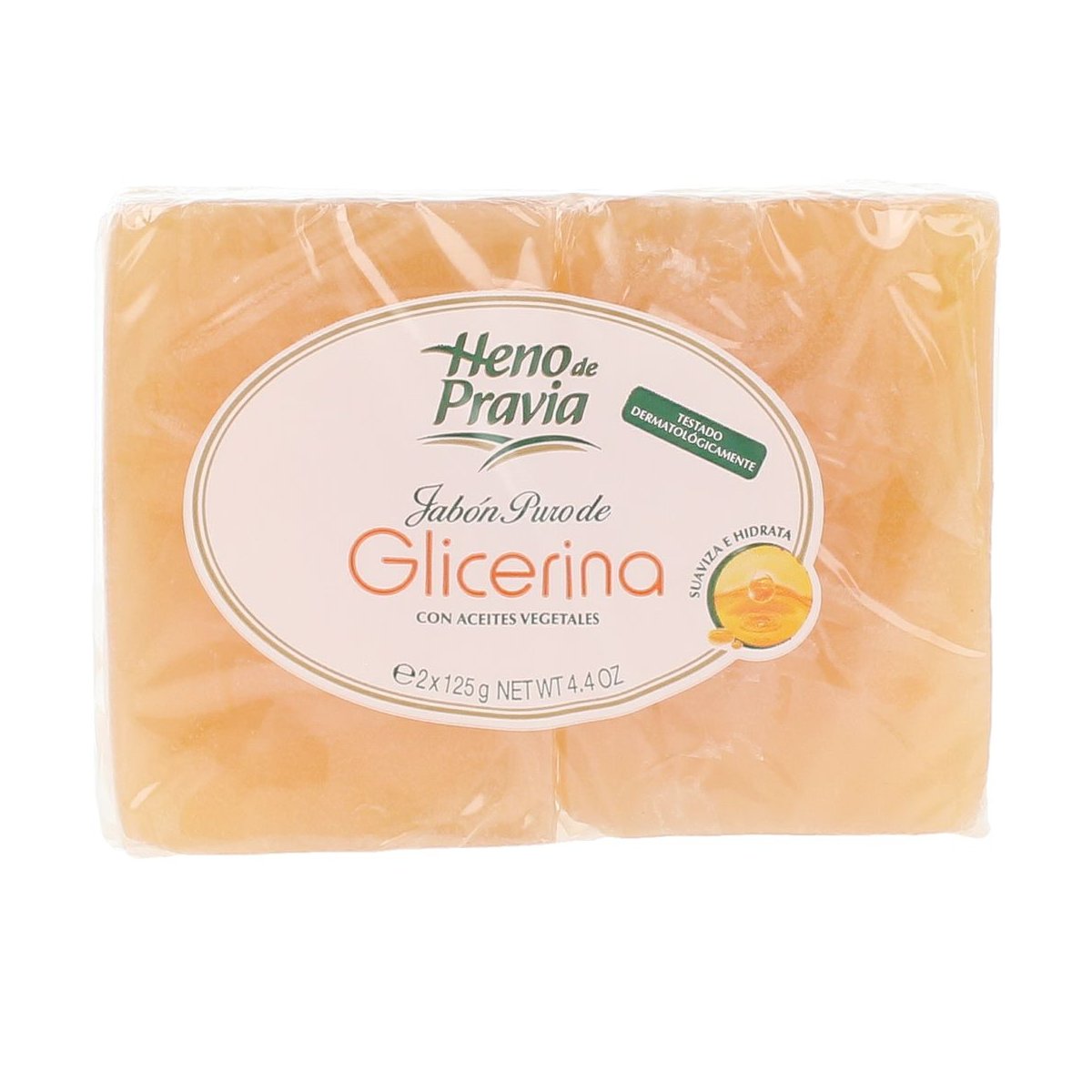 Heno de Pravia Glicerina jabón puro pack 2 x 125 gr