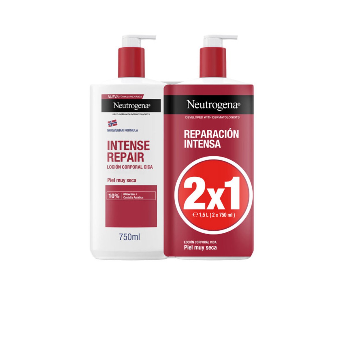 Reparación Intensa loción piel muy seca pack 2 x 750 ml