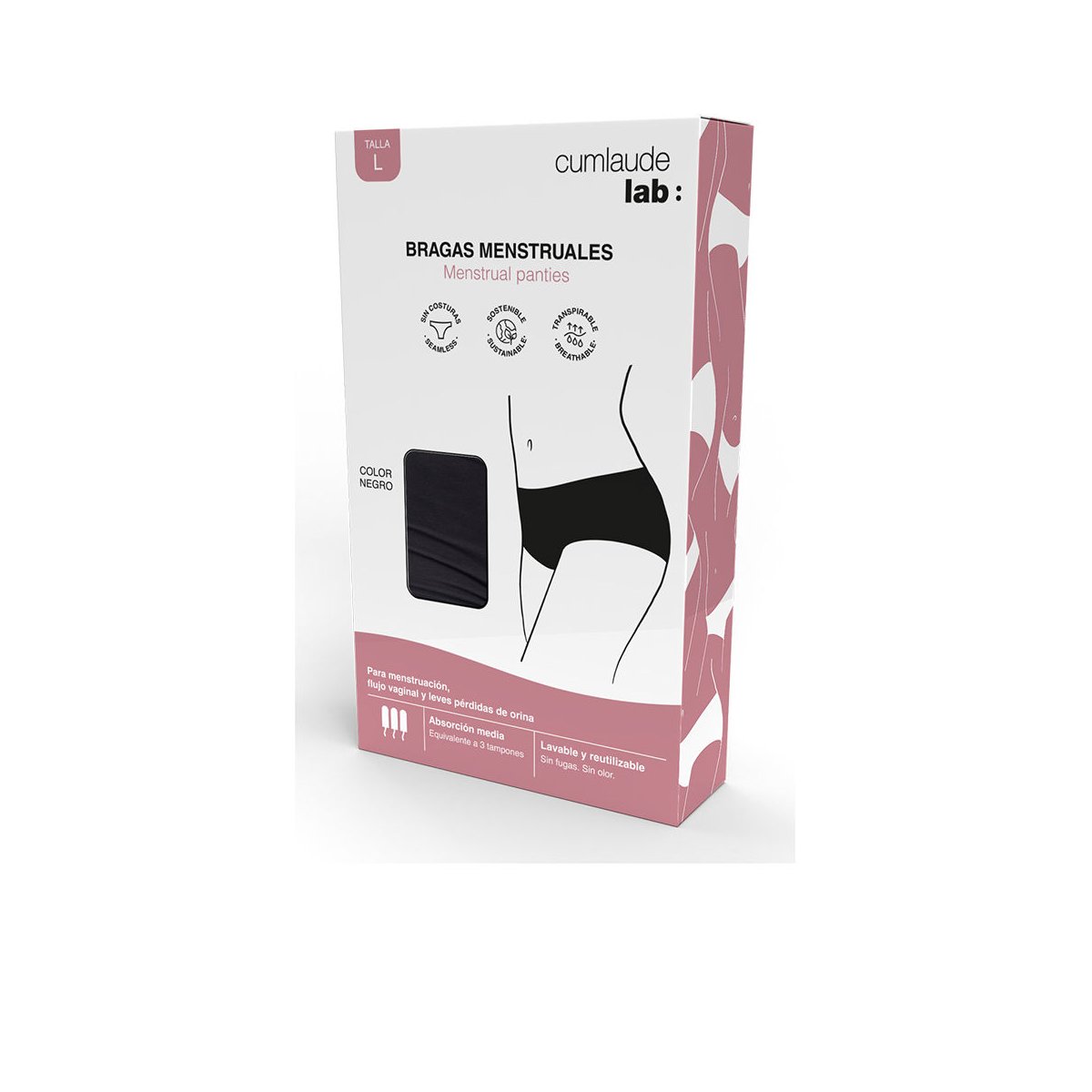 Cumlaude Lab Bragas Menstruales absorción media-alta L 1 u