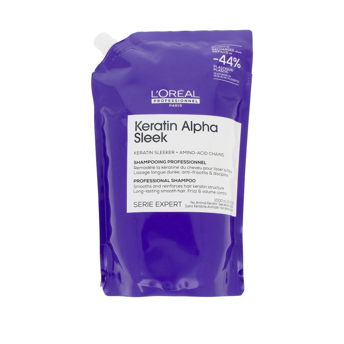 Keratin Alpha Sleek champú recarga