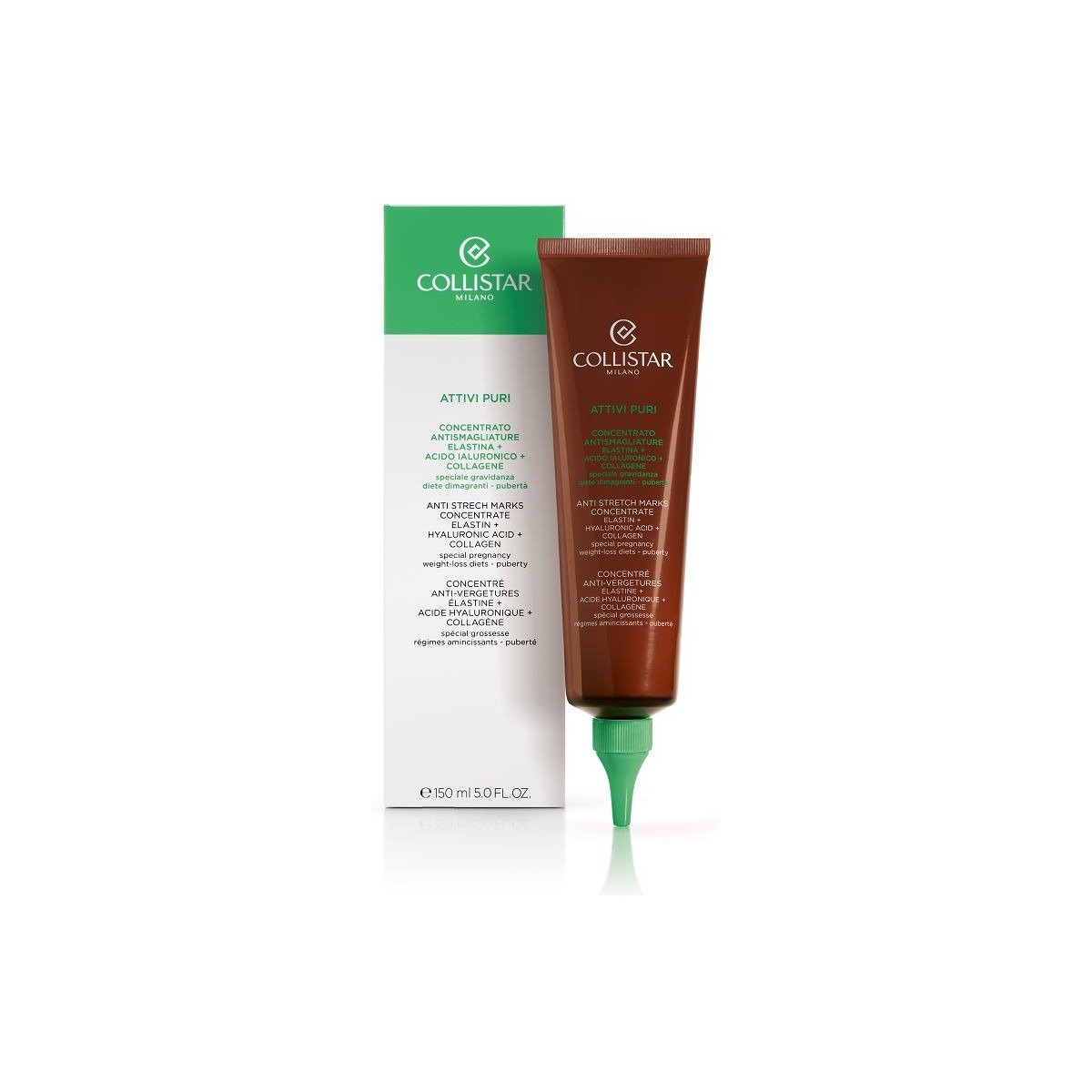 Attivi Puri concentrado antiestrías elastina + ácido hialurónico + colágeno 150 ml