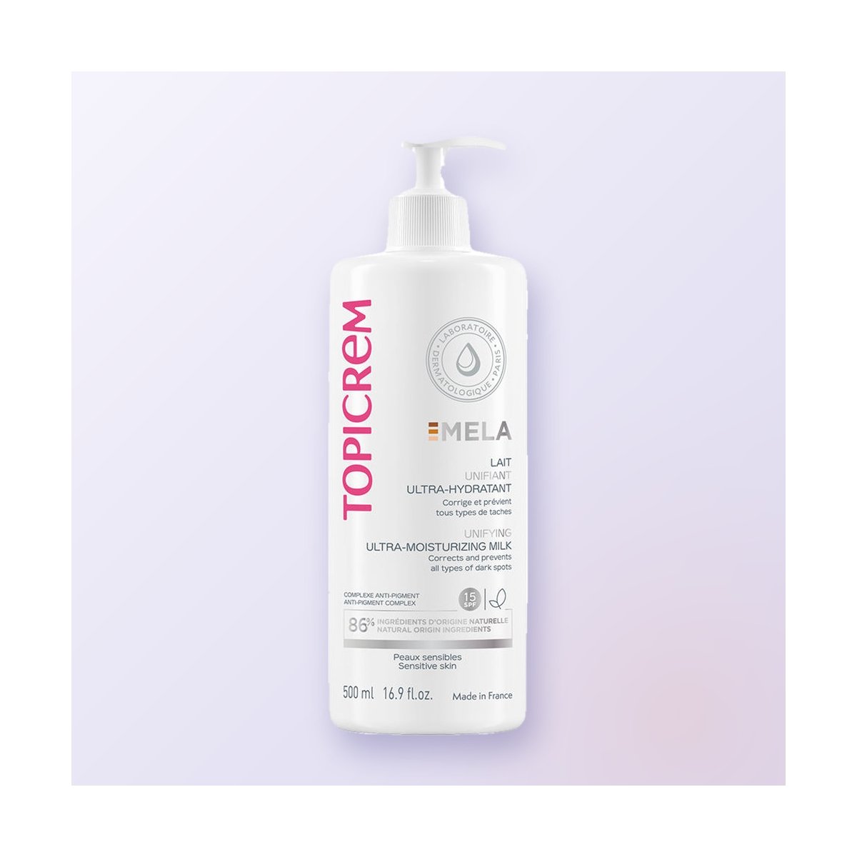 Mela leche unificadora ultra-hidratante corporal Spf15+ 500 ml