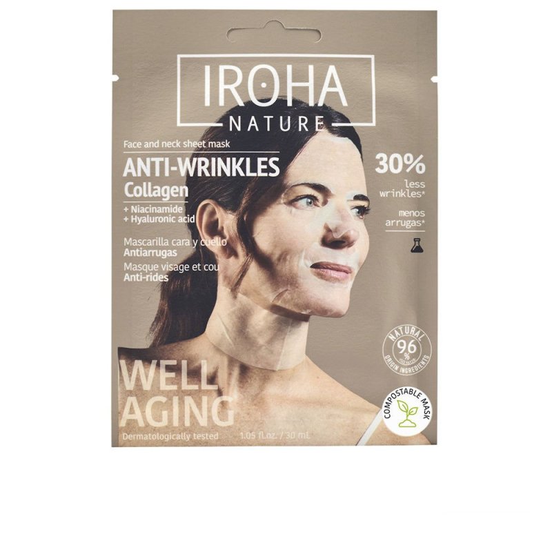 100% Cotton Face & Neck Mask collagen-antiage 1 u