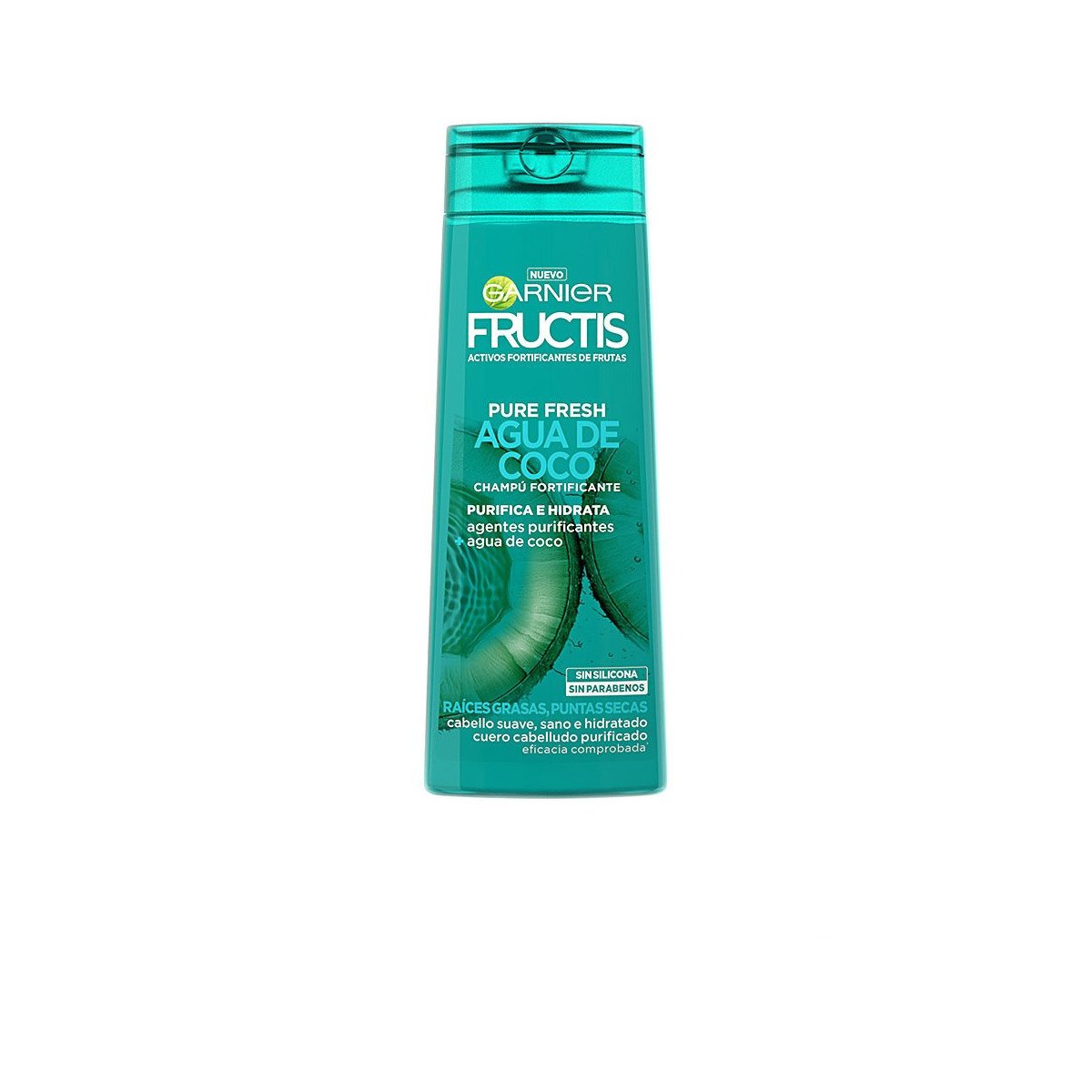 Fructis Pure Fresh agua coco fortificante champú 360 ml