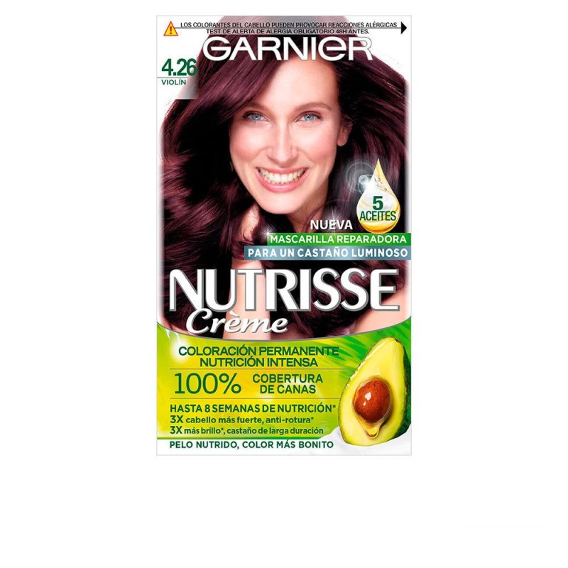 Nutrisse Creme coloración permanente 100% cobertura 4.26-violín 3 u