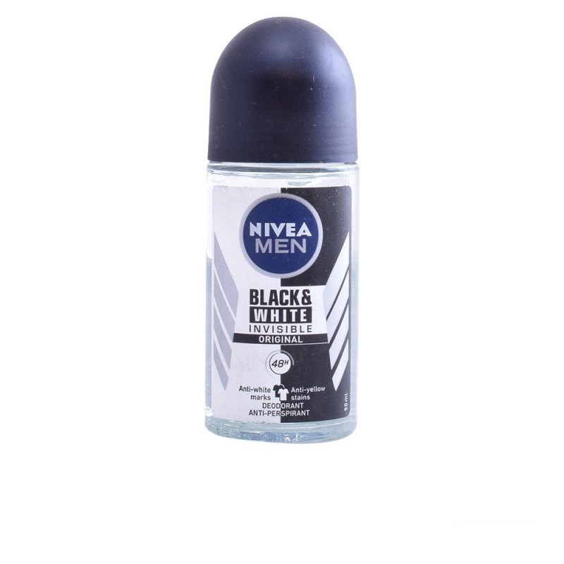 Men Black & White Invisible desodorante roll-on 50 ml