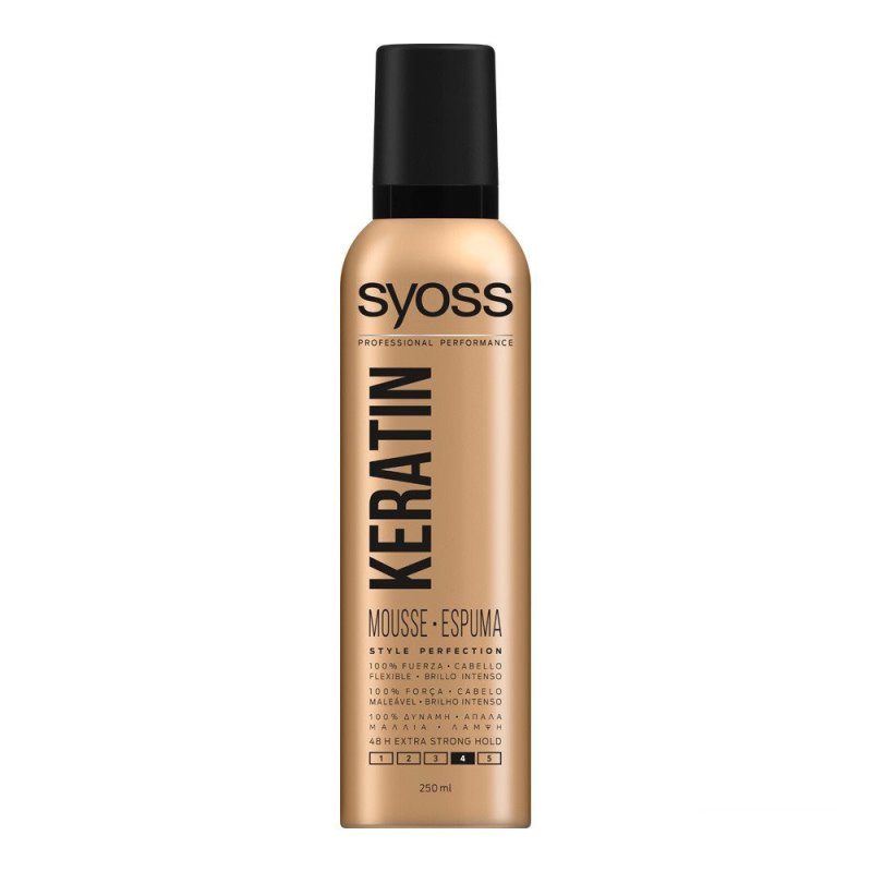 Keratin mousse flexible y brillo 250 ml