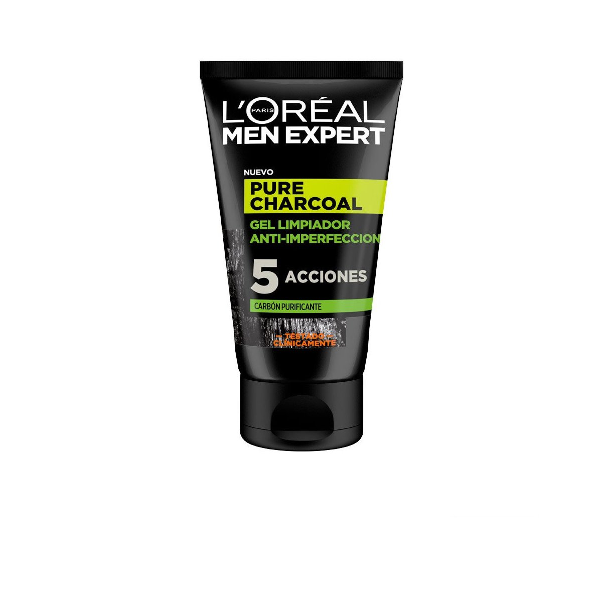 Men Expert pure charcoal gel limpiador purificante 100 ml