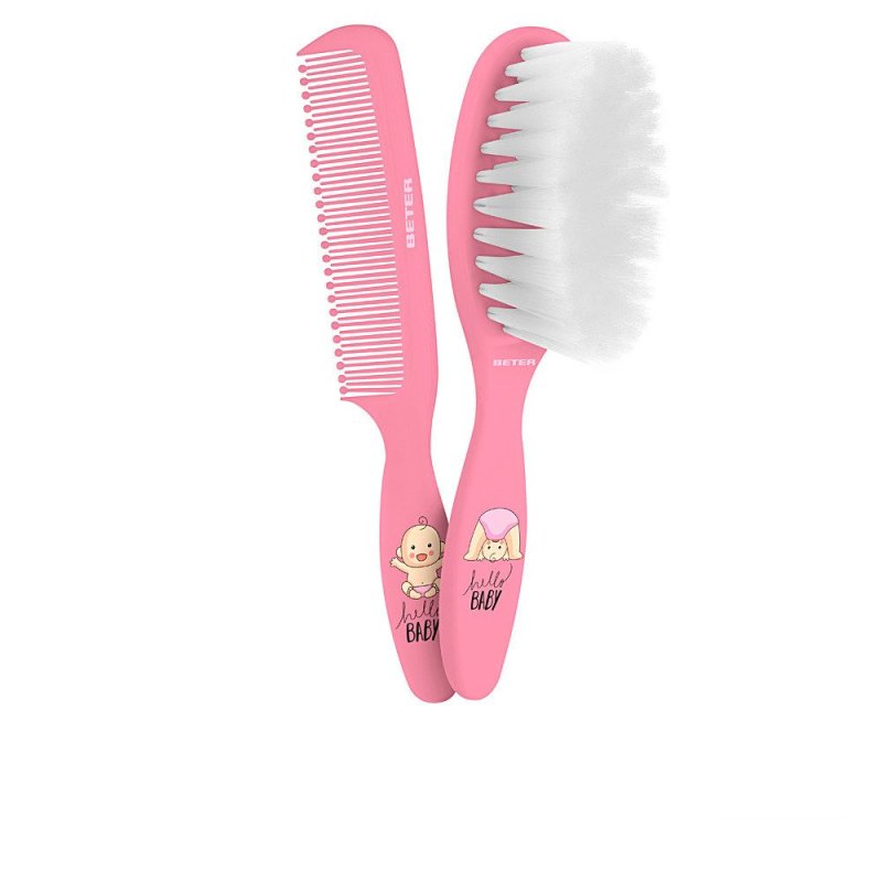 Cepillo&peine Bebe pack rosa 2 u