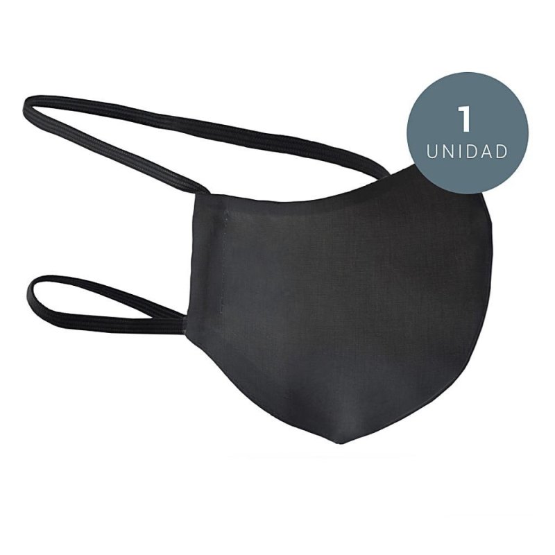 R40 Adulto máscara protectora higiénica 40 usos negra 1 pz