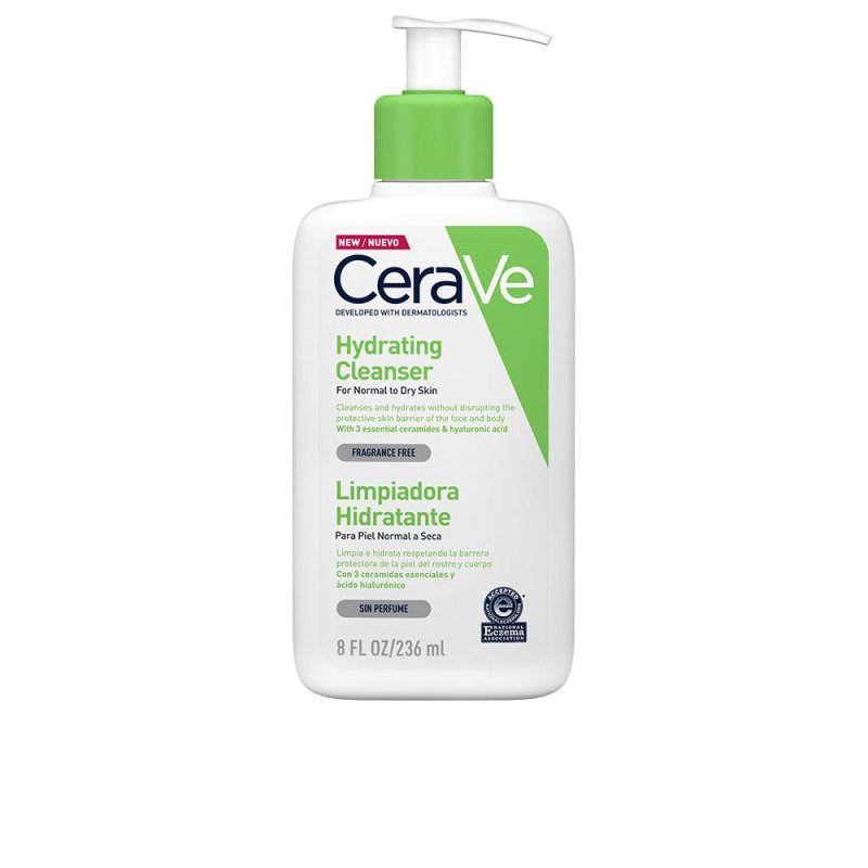 Limpiador Hidratante para piel normal y seca con tres ceramidas y ácido hialurónico