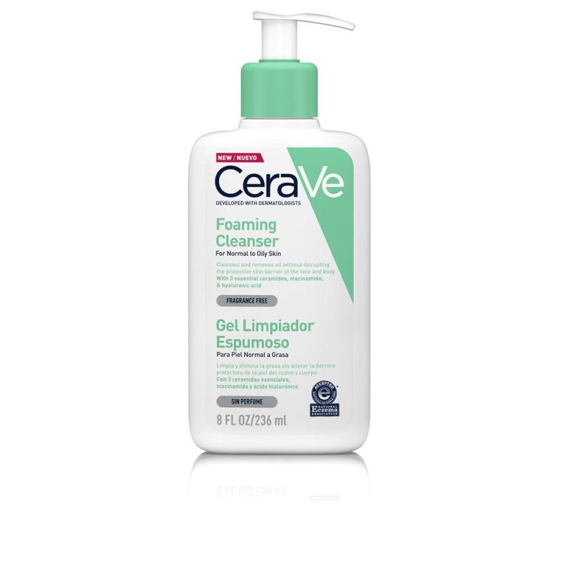 Gel Limpiador espumoso para piel normal y grasa con ácido hialurónico y niacinamida