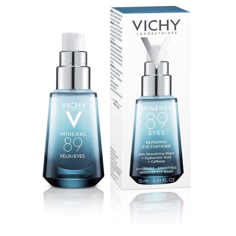 Minéral 89 contorno de ojos reparador combate bolsas y ojeras con ácido hialurónico y cafeína 15 ml