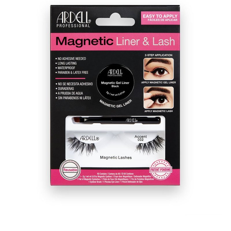 Magnetic Liner & Lash Accent pestañas 002 + gel liner 3 u