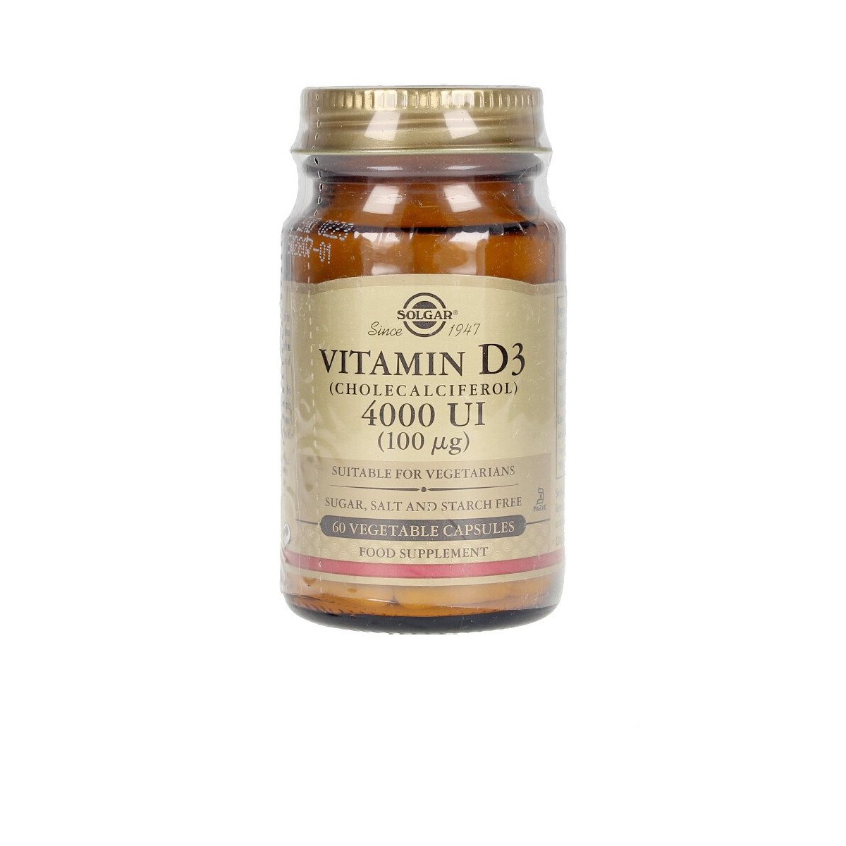 Vit D3 4000 Ui 100 mcg. cápsulas vegetales 60 u