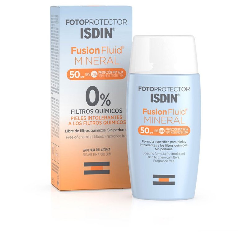 Fotoprotector Fusion Fluid Mineral 0% filtros químicos Spf50+ 50 ml