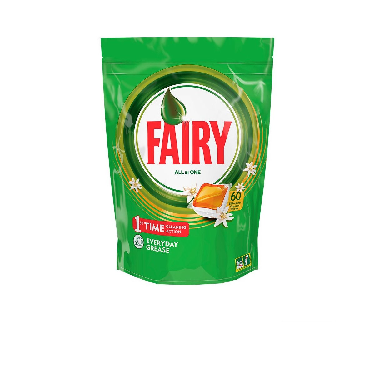 Fairy Todo en 1 Naranja lavavajillas 60 cápsulas
