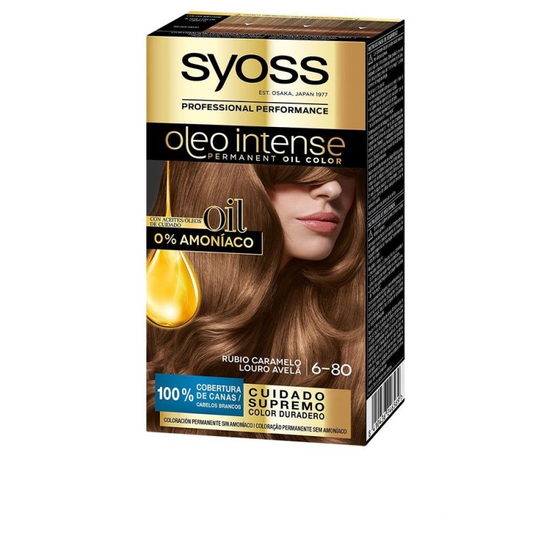 Oleo Intense tinte sin amoniaco 6.80-rubio caramelo 5 pz