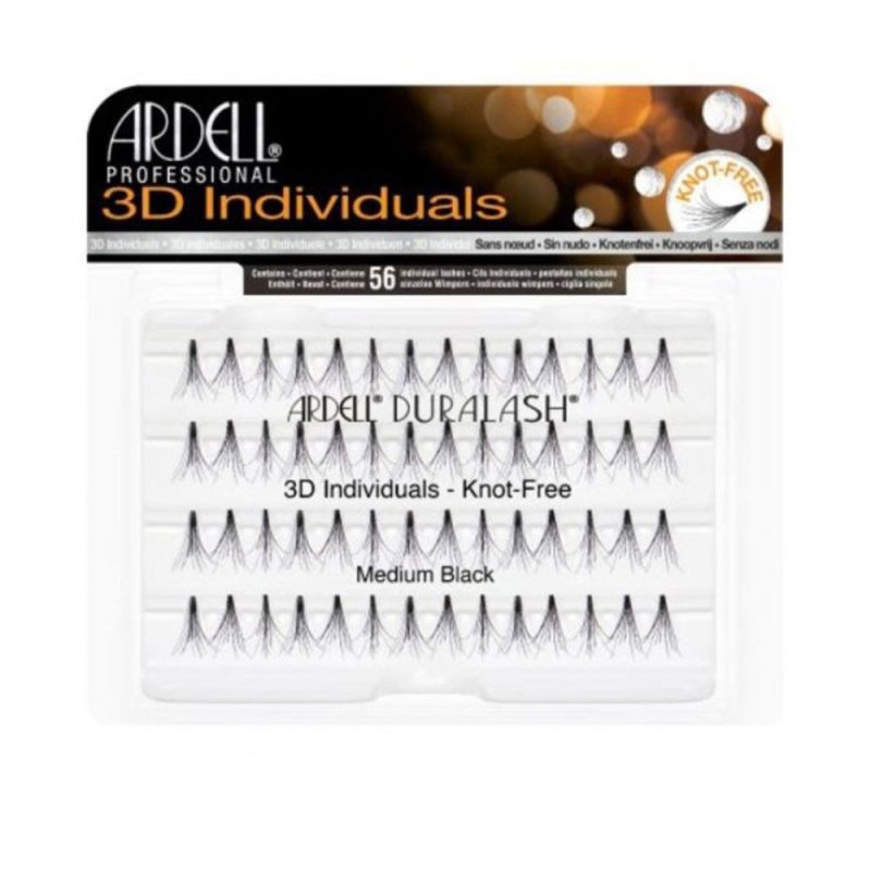 Pestañas Postizas 3D Individuales medium black 1 u
