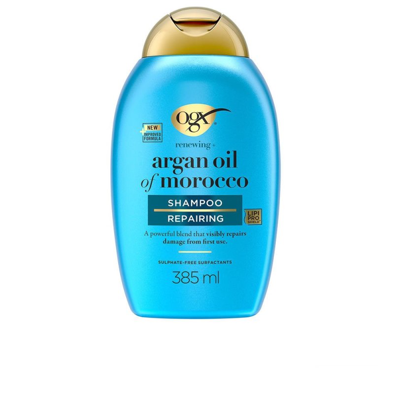 Champú para cabello extra fuerte hidratante y reparador con Aceite de Argán 385 ml