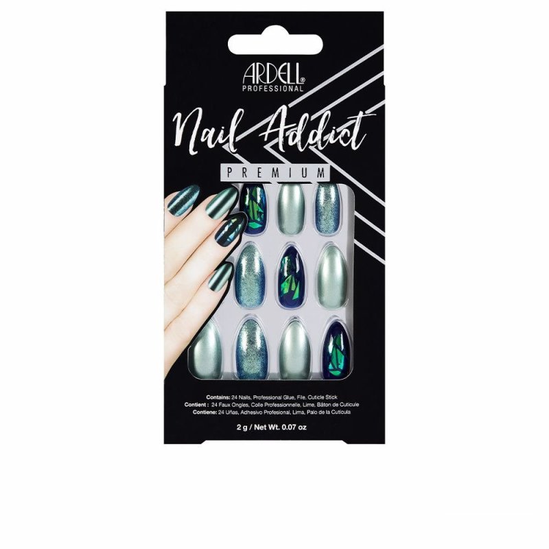 Nail Addict green glitter chrome 1 u