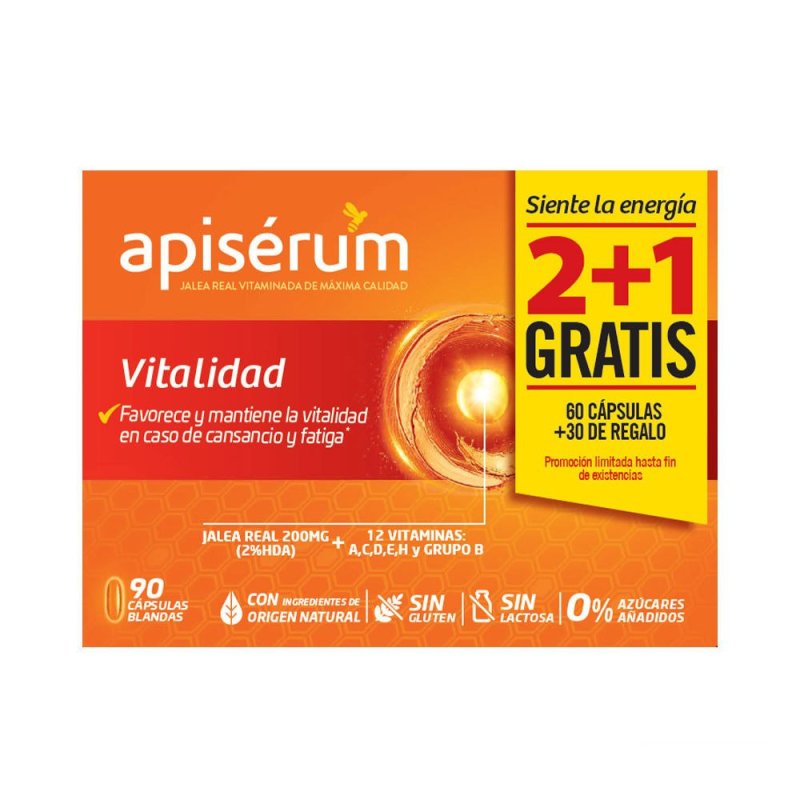 Apisérum Vitalidad 90 cápsulas
