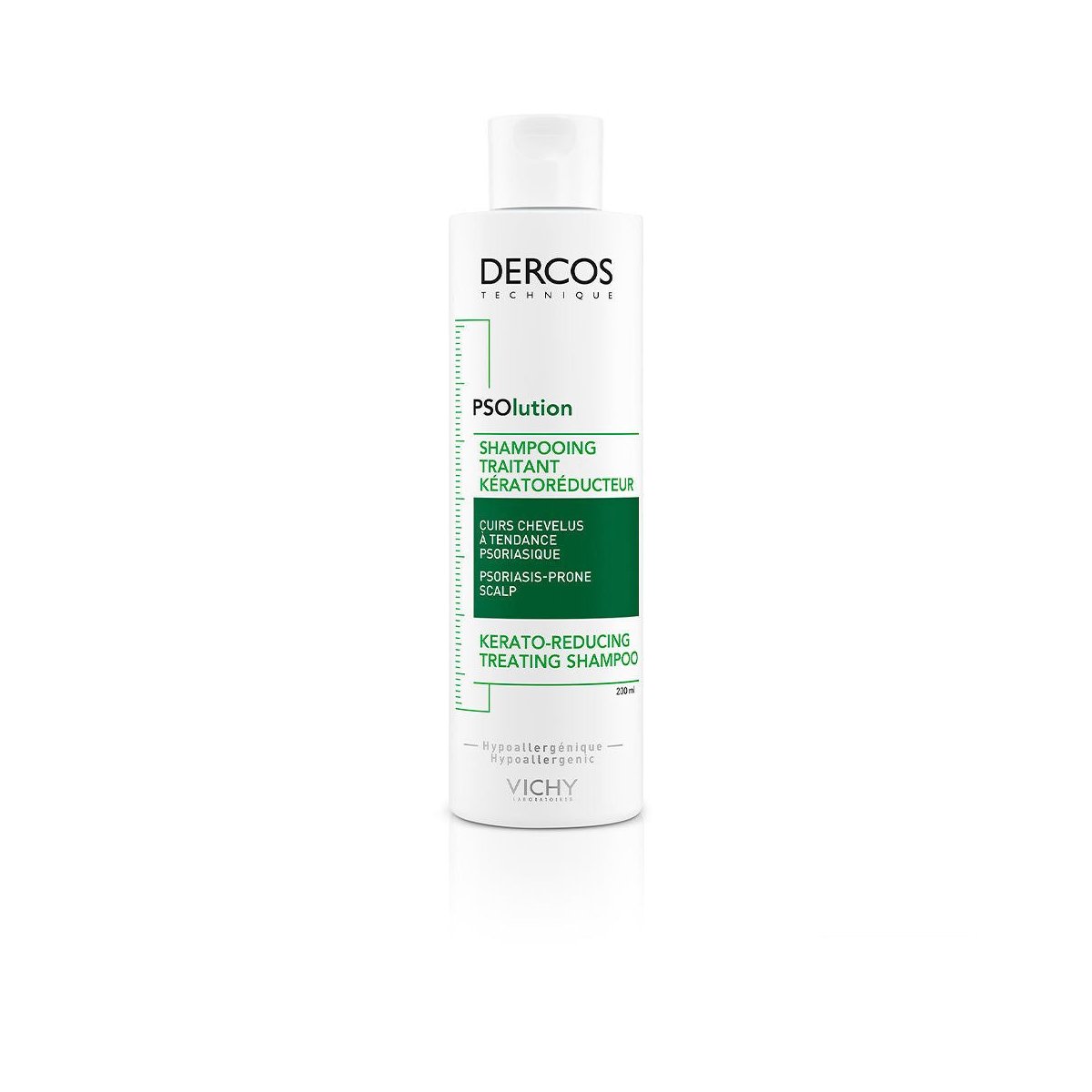 Dercos Psolution champú para cuero cabelludo con psoriasis elimina escamas y reduce picores 200 ml