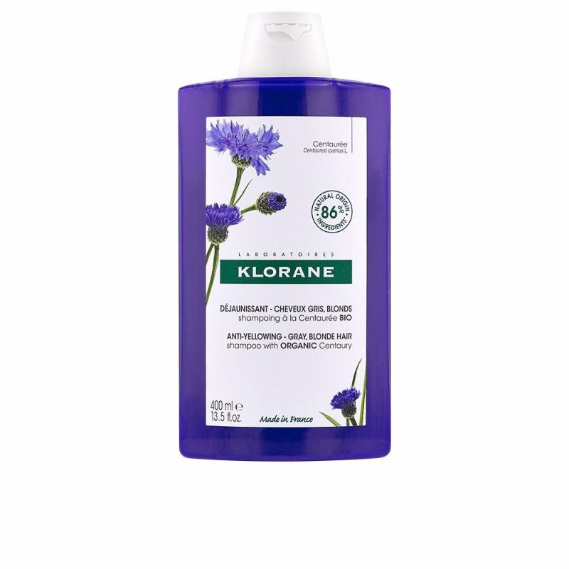 A la Centaurea Bio champú antiamarilleo cabello gris y rubio