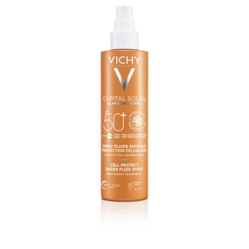 Capital Soleil spray cell protect water fluid alta protección Uvb/Uva Spf50+ 200 ml