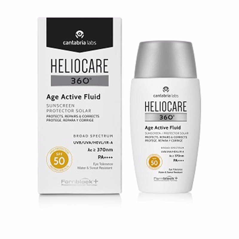 Heliocare 360° protector solar fluido previene y corrige signos del fotoenvejecimiento Spf50 50 ml