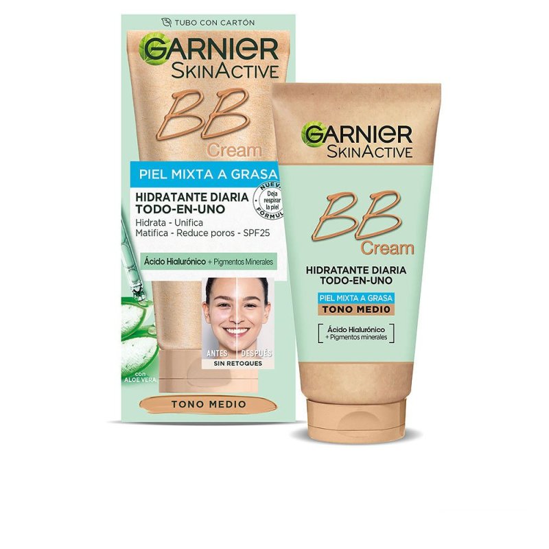 Skinactive BB Cream piel mixta a grasa hidratante diario Spf25 tono medio 50 ml