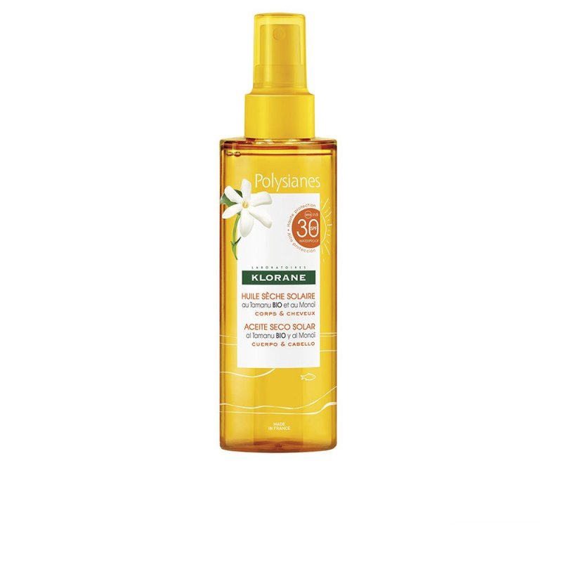 Polysianes Monoï Y Tamanu Bio aceite seco solar Spf30 200 ml