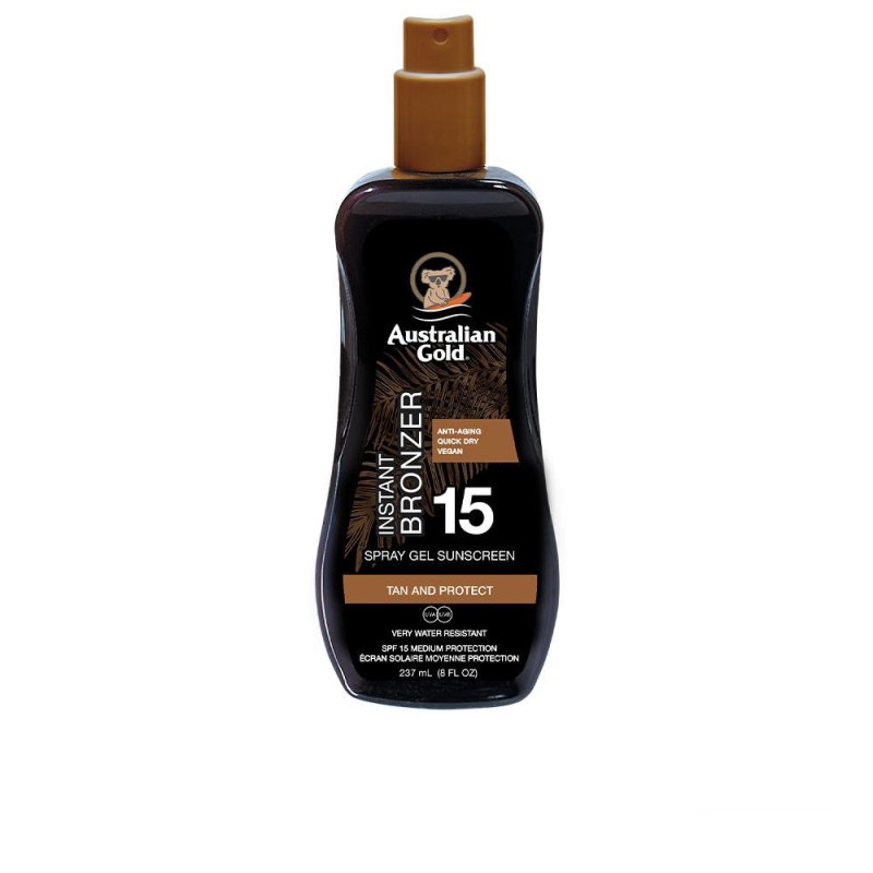Sunscreen Spf15 spray gel with instant bronzer