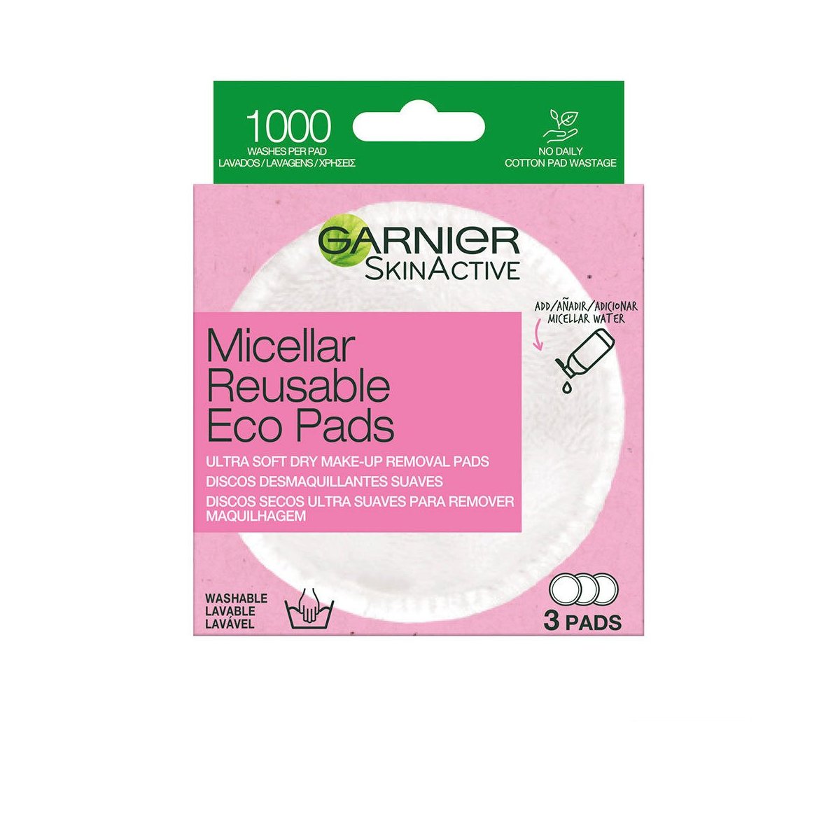 Skinactive discos desmaquillantes suaves lavables 3 u
