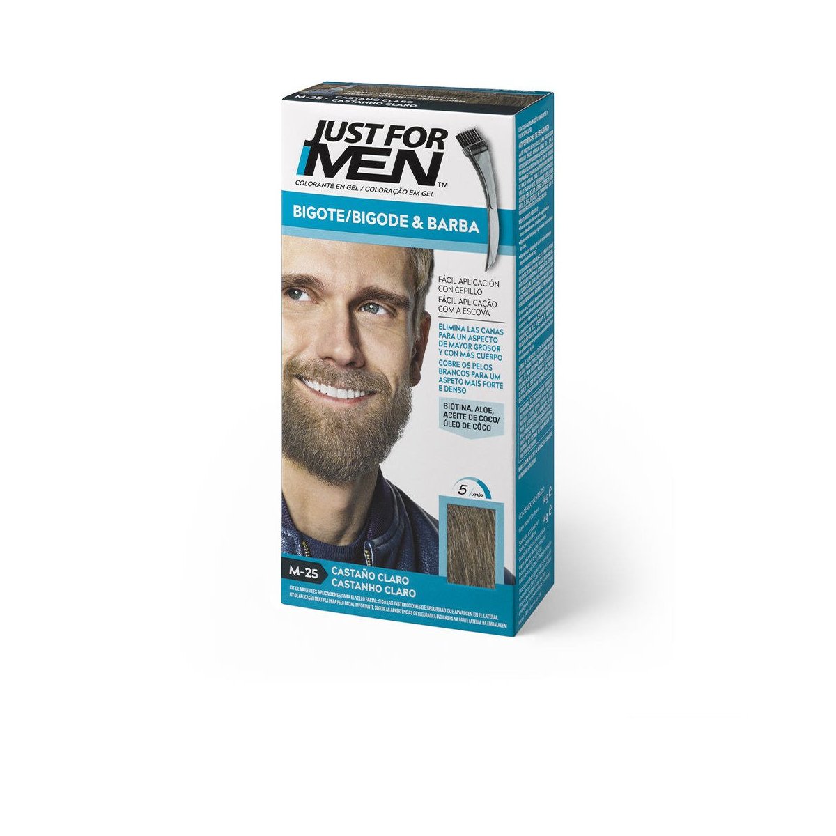 Just for Men Colorante en gel bigote, barba y patillas moreno 15 ml