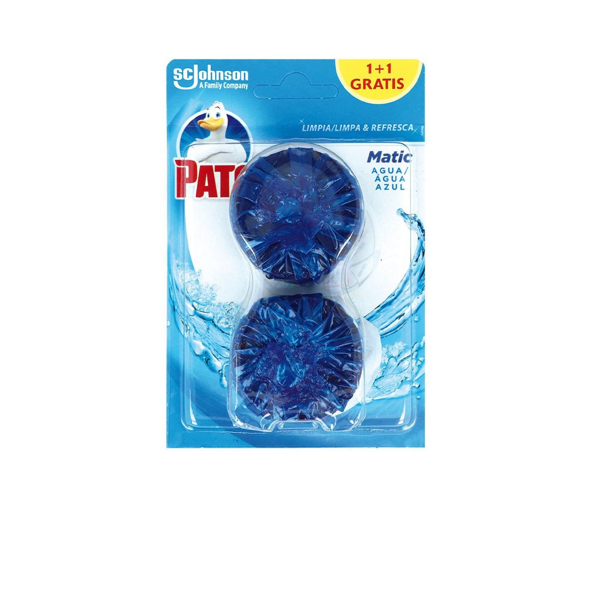 Pato WC Matic agua azul desodorizante 2 x 50 gr