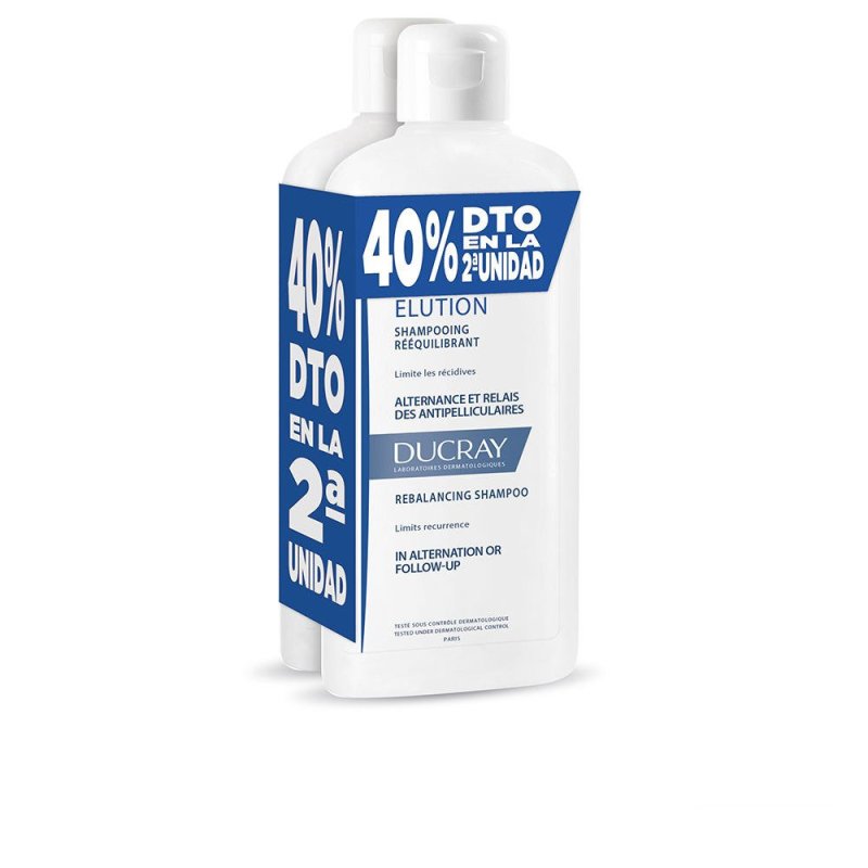 Elucion champú reequilibrante anticaspa duo 2 x 400 ml