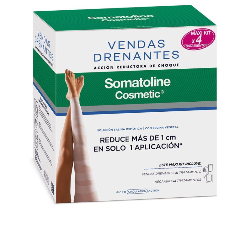 Drenante Vendas Kit Completo Acción Reductora Choque Lote 4 pz