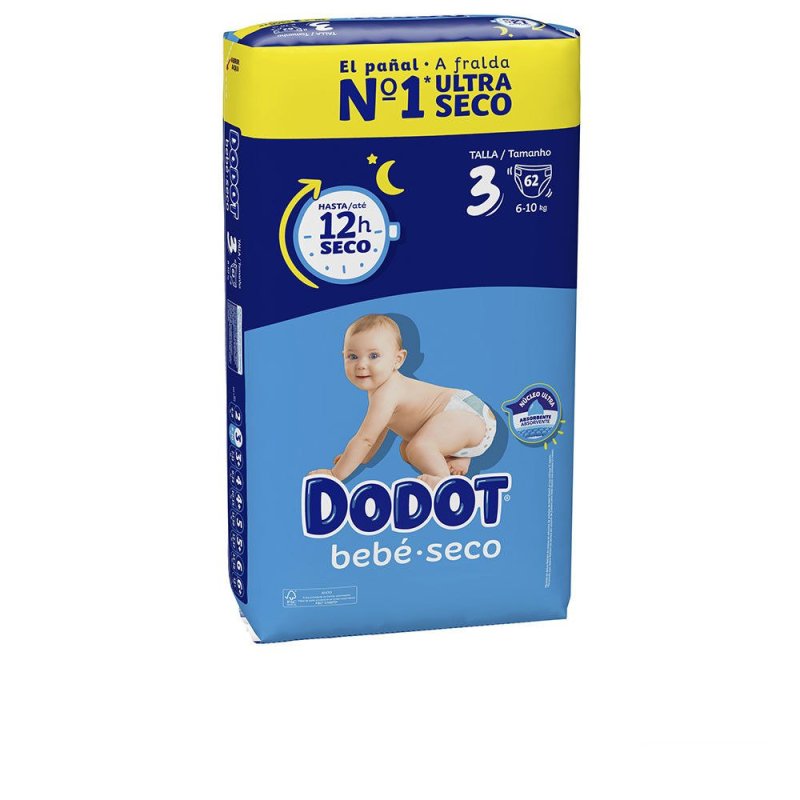 Dodot Etapas talla 3 pañales 6-10 kg 62 u