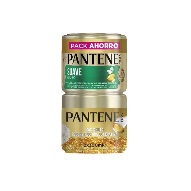 Pantene Suave Y Liso Mascarilla Lote 2 x 300 ml